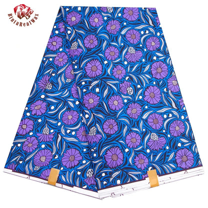 BintaRealWax Geometric Ankara Fabric - Polyester Sewing Cloth by the Yard FP6258