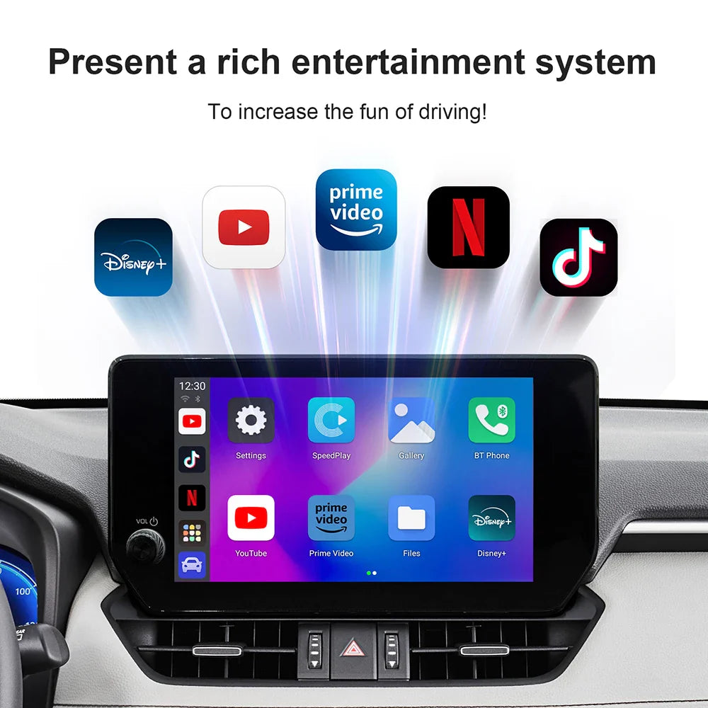 New CarPlay AI Box – Wireless Android Auto and CarPlay Adapter, TV Box with Netflix and YouTube, Smart Car Intelligence System