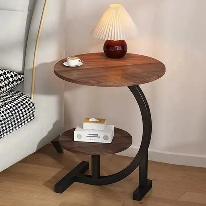Modern Small Side Table - Compact Bedside Nightstand & Coffee Table for Bedroom, Living Room, Sofa & Balcony