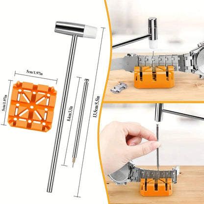 41-Piece Watch Band Tool Kit - Link Remover, Spring Bars & Spare Needles for Watch Strap Repair & Adjustment
