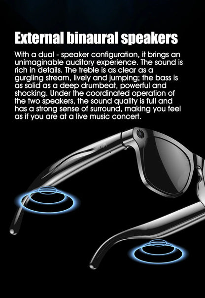 Xiaomi AI 8K Smart Glasses — 120MP Camera, Waterproof, Bluetooth Calls & Music, Picture Recognition, ChatGPT, 2025 New