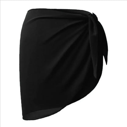 Women's Summer Sheer Sarong Cover-Up - Solid Chiffon Bikini Wrap Beach Skirt
