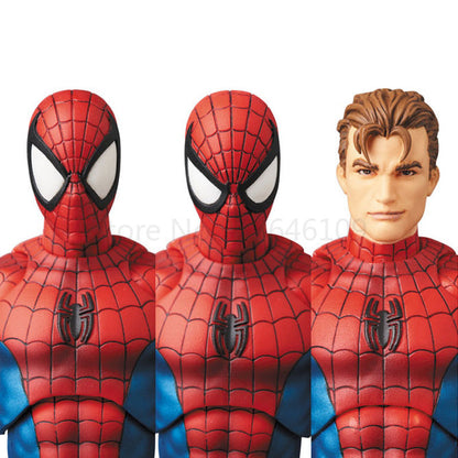 Disney Mafex 075 Spiderman Action Figure – 16cm High-Quality Spider-Man Model with Accessories, Collectible Toy Gift