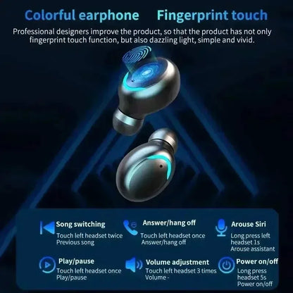 TWS F9-5 Wireless Bluetooth Earphones – HiFi Stereo Sports Earbuds with Mic & Hands-Free Hearing Aid Function