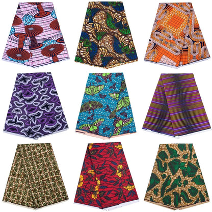 African Real Wax Ankara Fabric - Nigerian Print 100% Polyester Fabric for Women