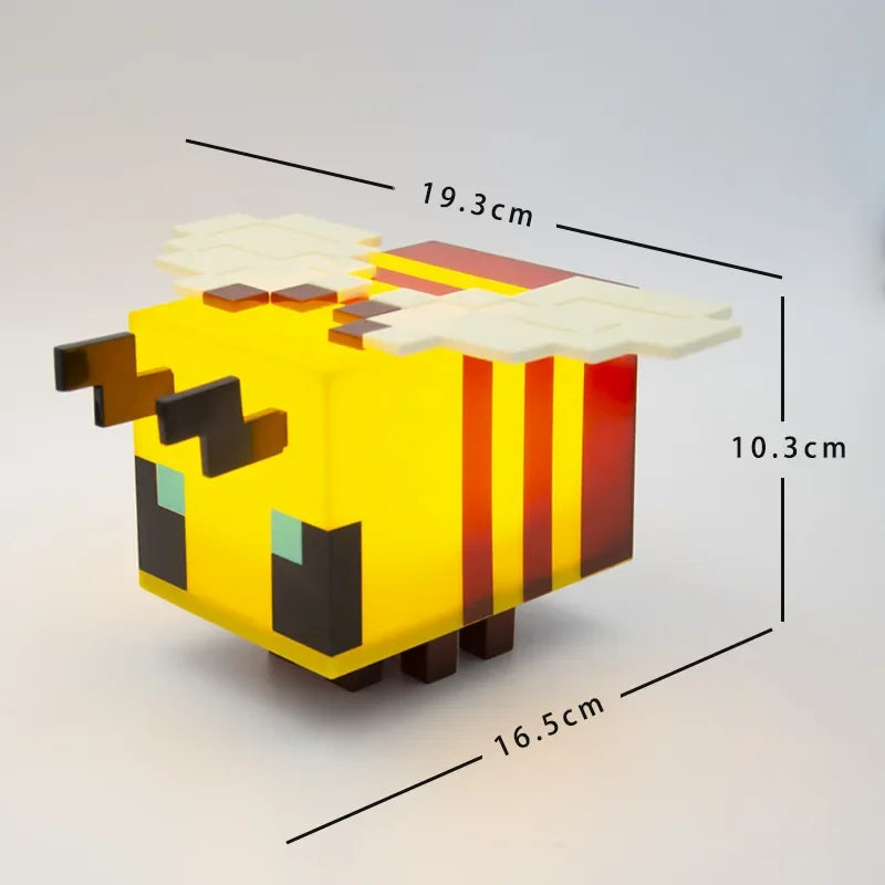 MC Game LED Creeper Night Lamp – Creative Block Button Light for Bedroom, Desk, and Bedside Decoration