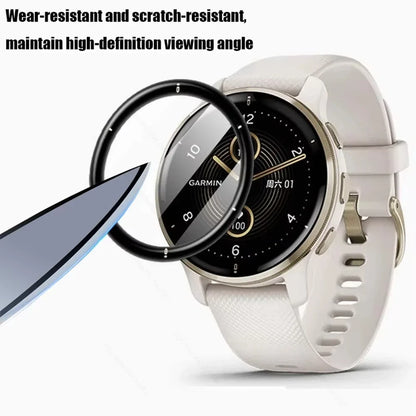 Protective Film for Garmin Venu 2/2S/2Plus – Curved Soft Edge Clear Full-Coverage Anti-Scratch Screen Protector