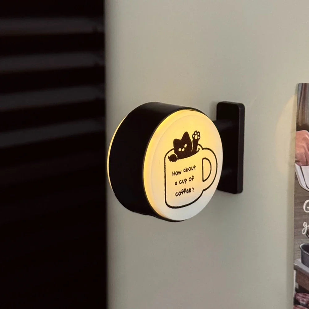 Mini Coffee Lightbox Fridge Magnet - Creative Luminous Magnetic Souvenir for Home Decor and Gifts