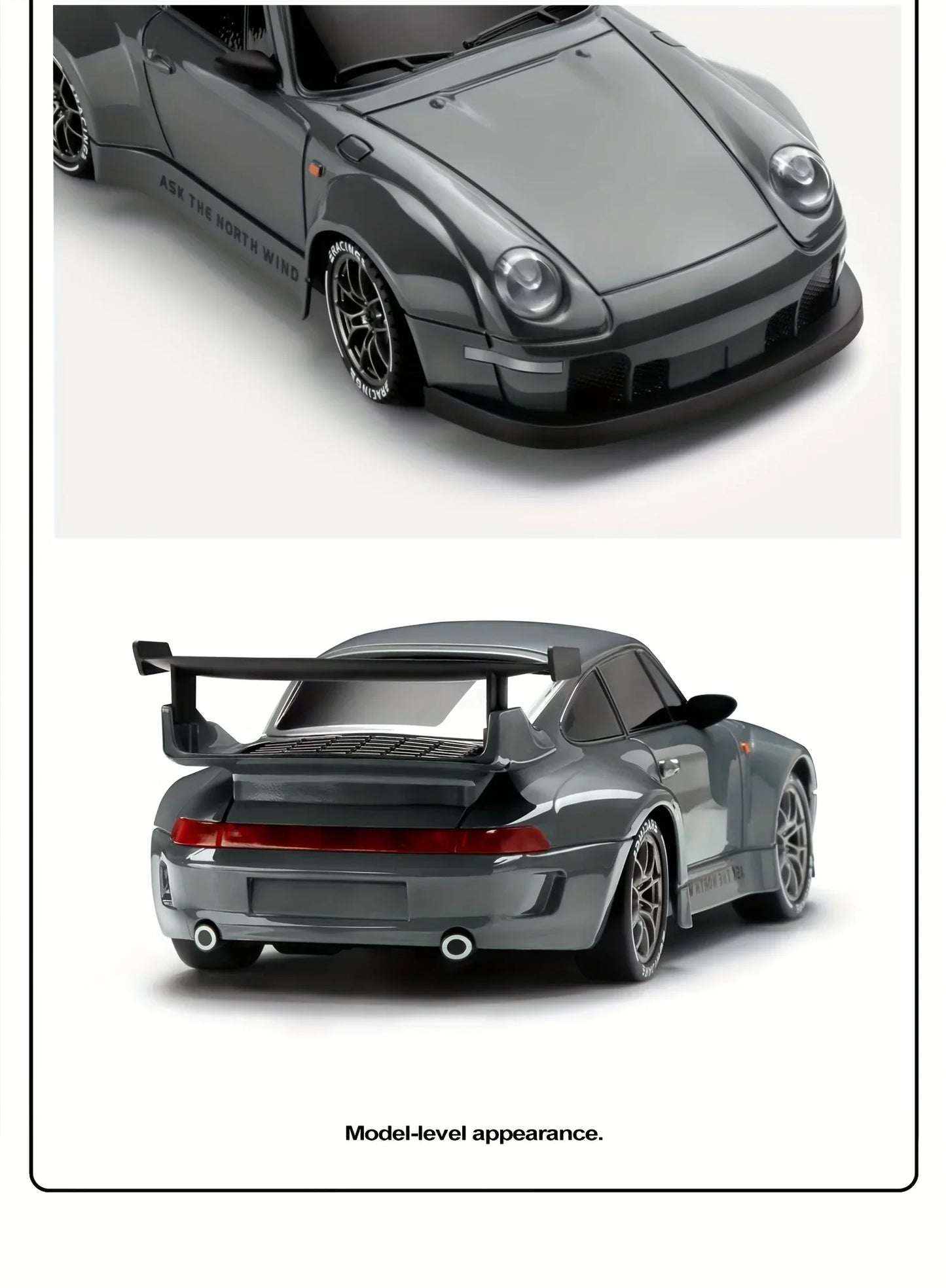 New 1:24 High-Speed RC Drift Car — 20KM/H 4WD Remote Control Racing Vehicle with Replaceable Tires, Competition Toy for Kids