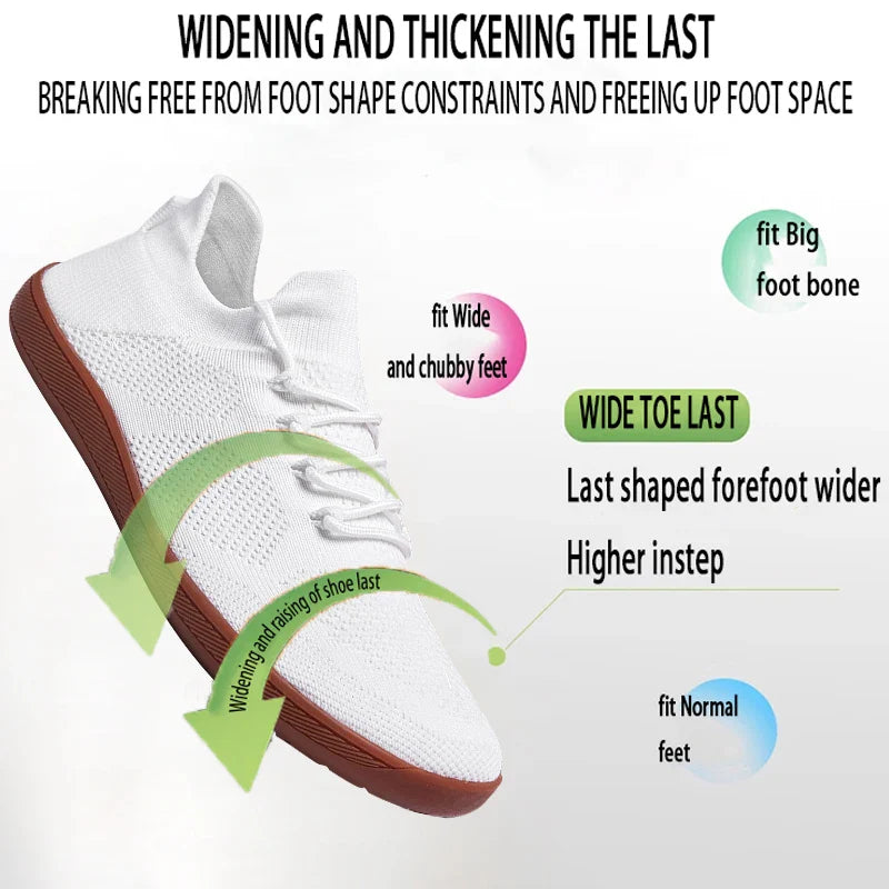 Minimalist Barefoot Shoes for Men & Women – Lightweight Breathable Zero-Sole Wide-Toe Running & Casual Walking Shoes