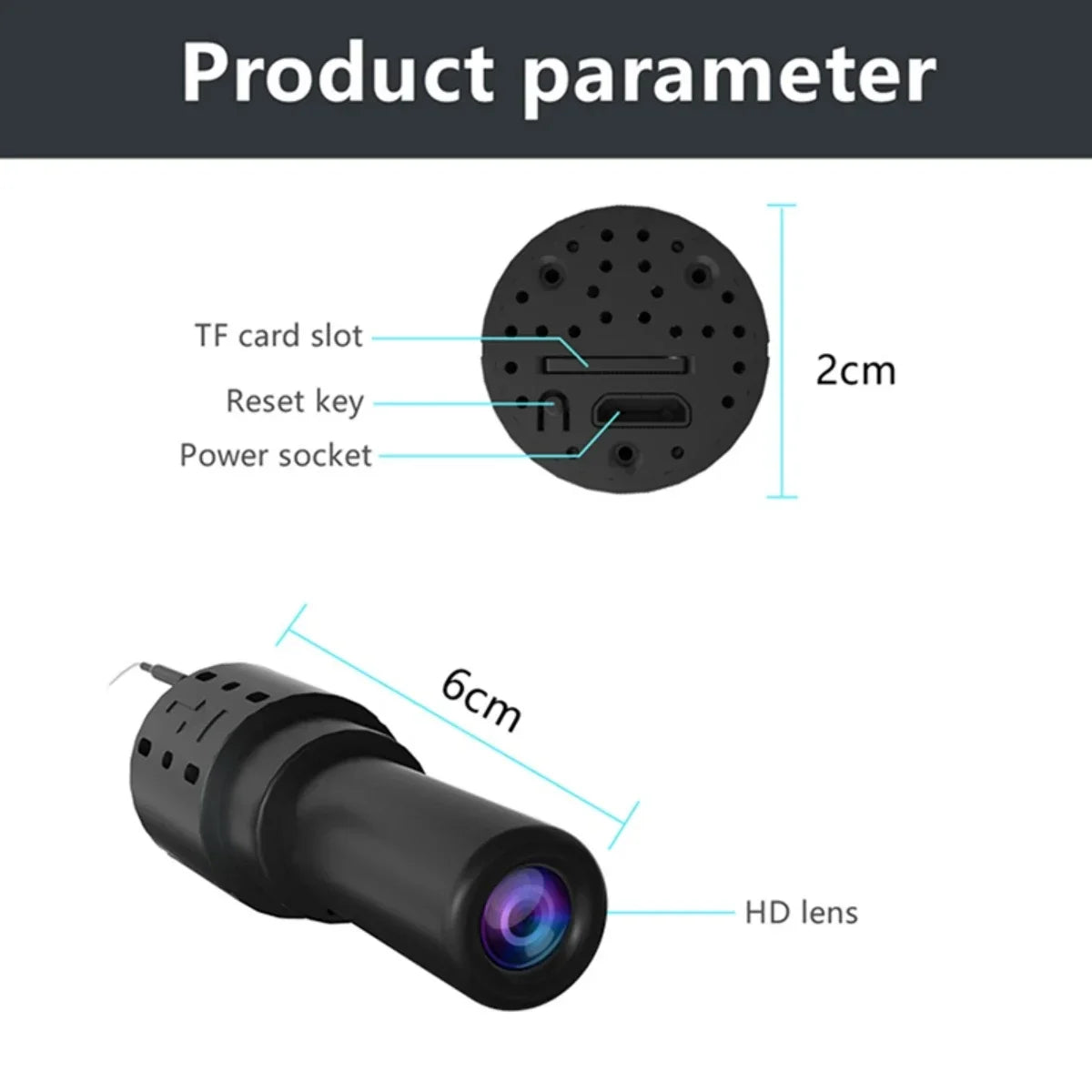 Mini WiFi Camera - 1080P HD Night Vision Motion Detection Security Camera with App Control