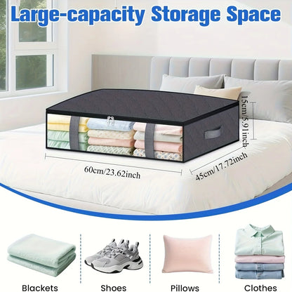 4-Pack Under Bed Storage Bags – Space-Saving Blanket, Shoe & Bedding Organizer for Bedroom Storage and Organization