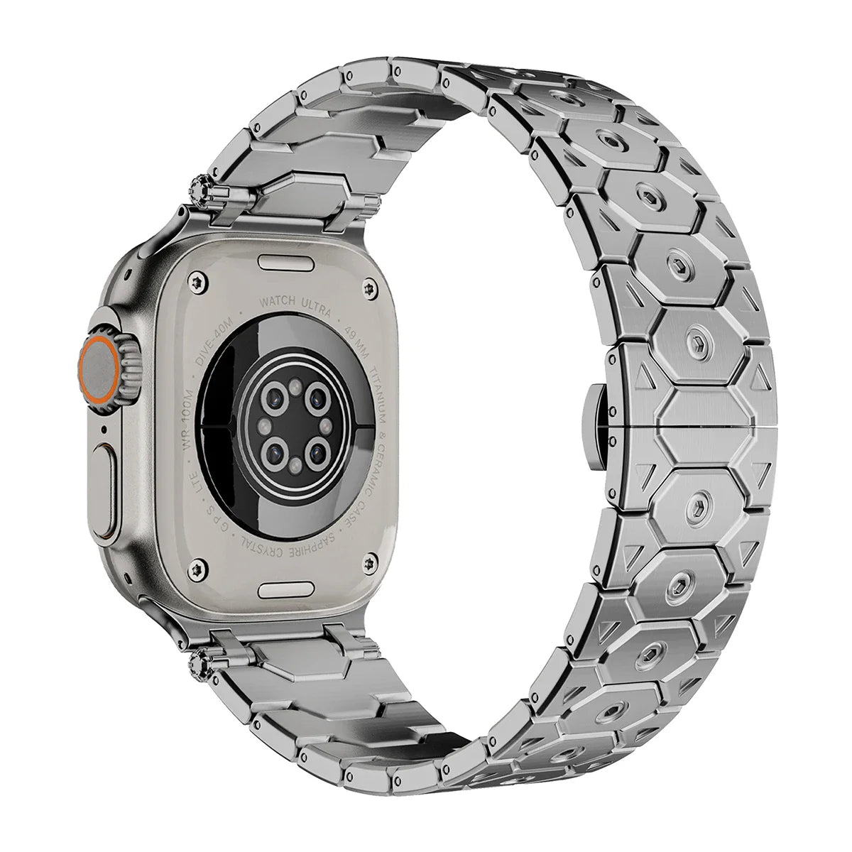 Luxury Titanium Metal Strap for Apple Watch — Stainless Steel Bracelet for Series 5-10 Ultra 2 (42mm-49mm)