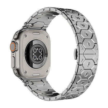 Luxury Titanium Metal Strap for Apple Watch — Stainless Steel Bracelet for Series 5-10 Ultra 2 (42mm-49mm)