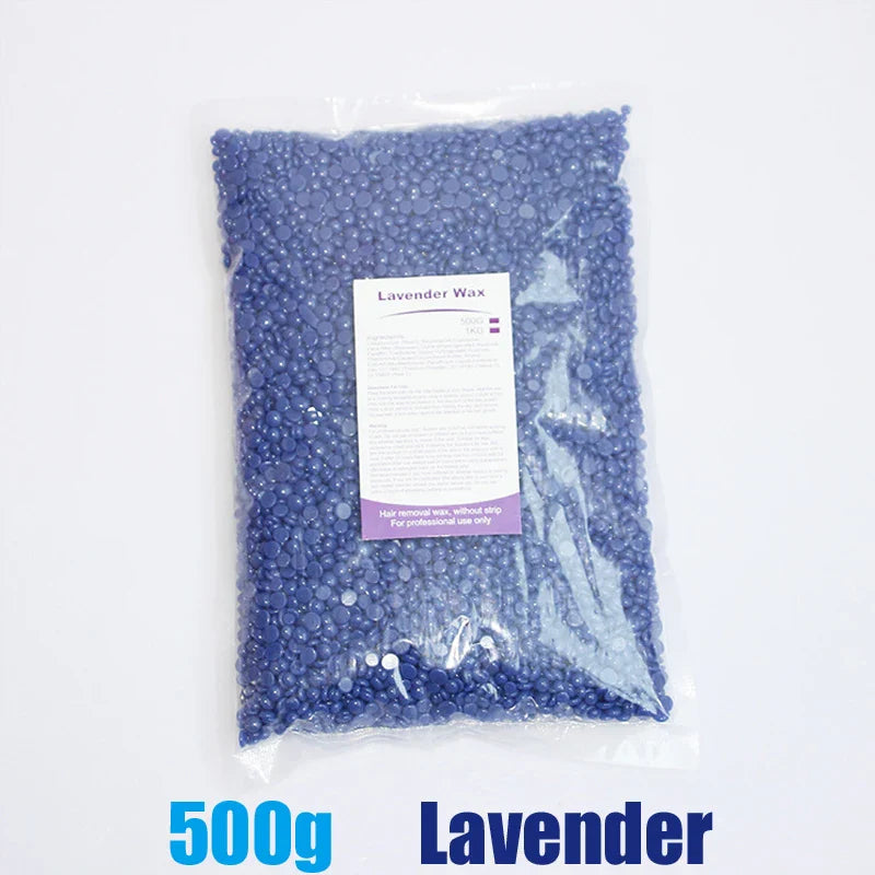 500g/200g/50g Hard Wax Beans – European Brazilian Pearl Wax for Hair Removal & Wax Warmer Machine
