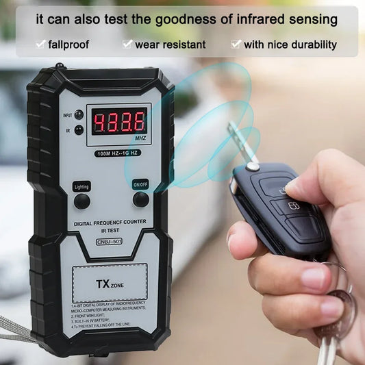 Car Keys Infrared Frequency Tester – Digital 100M-1GHz Infrared Frequency Counter with Illumination