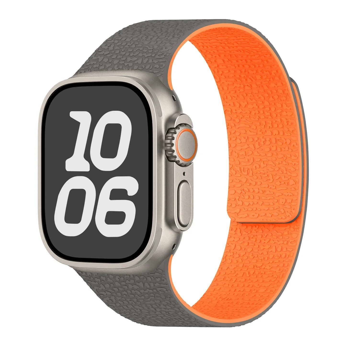 Silicone Magnetic Strap for Apple Watch - Adjustable Band for 49mm/46mm/45mm/44mm/42mm/41mm/40mm Series Ultra, SE & More