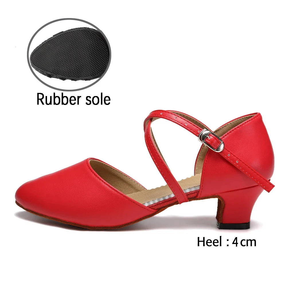 DKZSYIM Women’s Dance Shoes - Latin Tango Jazz Party Dancing Shoes with Lace-Up Closure, Suede Sole, Closed Toe & Microfiber Leather, 7 Colors