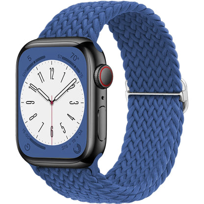 Braided Solo Loop Apple Watch Band – Adjustable Nylon Strap for iWatch Series SE, 4–8 & Ultra (40mm–49mm) Bracelet Wristband