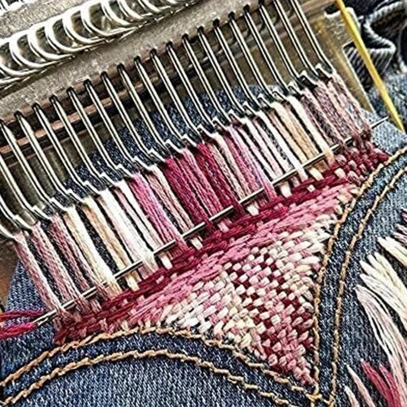 DIY Mini Weaving Loom - Wooden Hand Knitting and Braiding Tool for Creative Patching, Stitching & Crafts