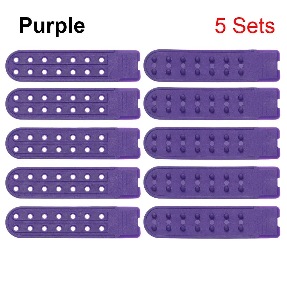 5 Sets Snapback Strap Replacement - 7 Hole Colorful Hat Repair Buckle Clips for Baseball Cap Accessories