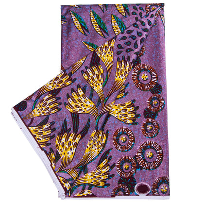 100% Cotton African Ankara Wax Fabric - 6 Yards Party Dress Sewing & Craft Print