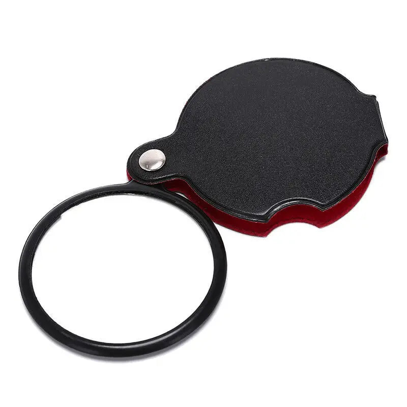 10X Folding Magnifier – Portable Handheld Loupe for Jewelry & Reading, Mini Pocket Lens for Elderly (50/60/70mm)