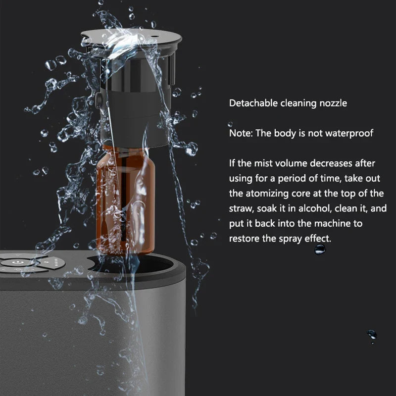 Waterless Aroma Diffuser – USB Aluminum Essential Oil Nebulizer & Air Humidifier for Home & Hotel"