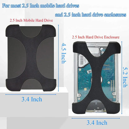 Nworld 2.5" External Hard Drive Silicone Case - Shockproof HDD Protective Cover for Backup Plus Drives
