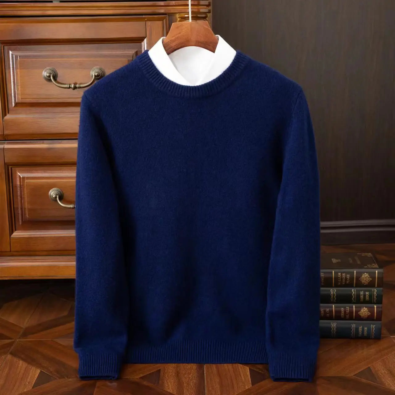 Men's 2025 Cashmere Sweater - O-Neck Oversized Loose Fit Knitted Pullover Autumn Winter Korean Style Top