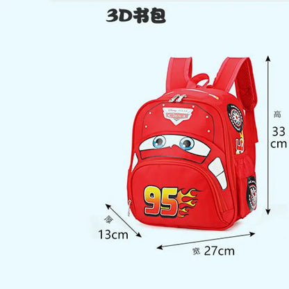 Disney Car Children's Backpack - Safety Bag for Kindergarten Boys, Ages 3-6, Ideal for Primary School Students
