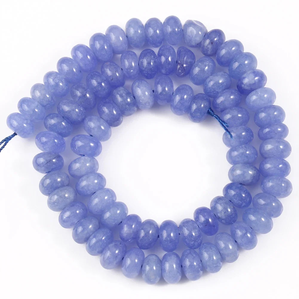 Natural Stone Rondelle Beads - 5x8mm Tourmaline, Citrine & Quartz Loose Beads for DIY Bracelets
