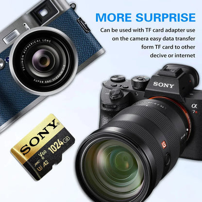 Sony Ultra Micro SD Card – 128GB/256GB/512GB/1TB A2 U3 V30 TF Memory Card for Phone & Computer