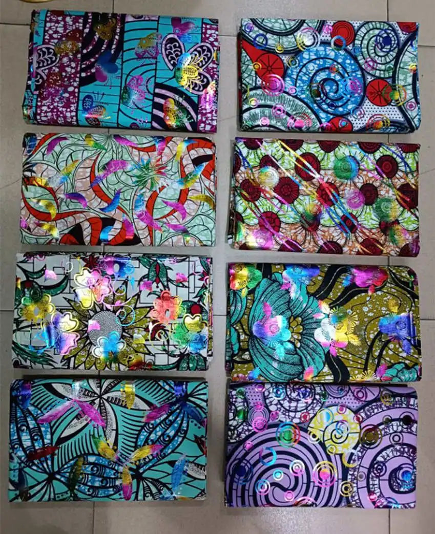 African Real Wax Print Fabric - 6 Yards 100% Cotton Ghana Ankara Loincloth Material