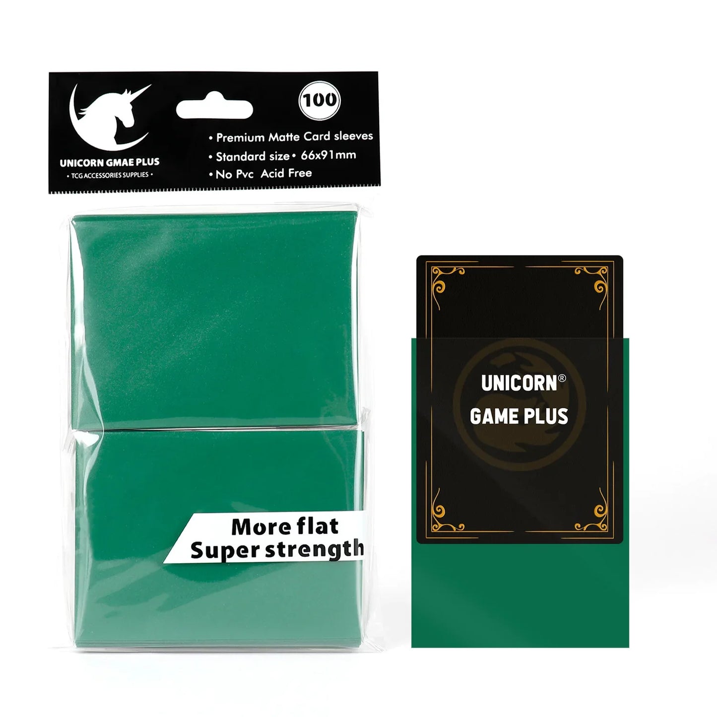 100PCS Matte Card Sleeves - 66x91mm TCG Trading Card Protectors for Pokémon, Tarot & Board Games