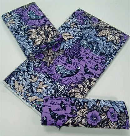 100% Cotton Ankara Fabric - High Quality African Print Batik Real Wax Pagne 6 Yards for Stylish Sewing