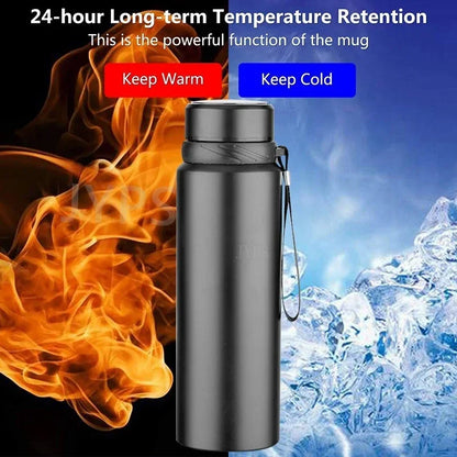 1000ML Smart Thermos Bottle - Temperature Display Vacuum Flask for Hot & Cold Water, Tea and Coffee