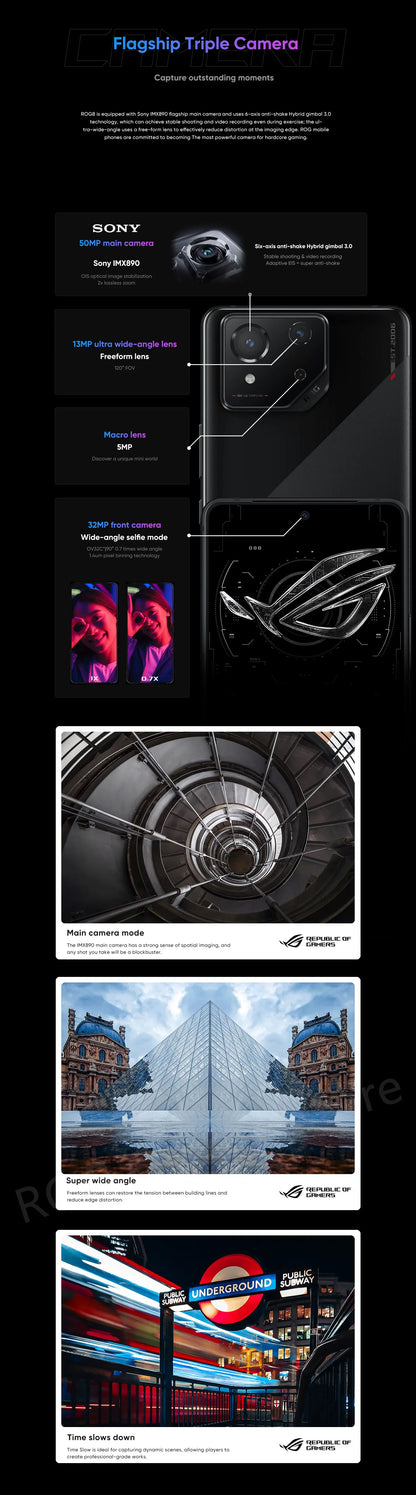 2024 ASUS ROG Phone 8 – Snapdragon 8 Gen 3, 5G Smartphone, 6.78'' 165Hz E-Sports Screen, 65W Charging, NFC, ROG 8 Pro