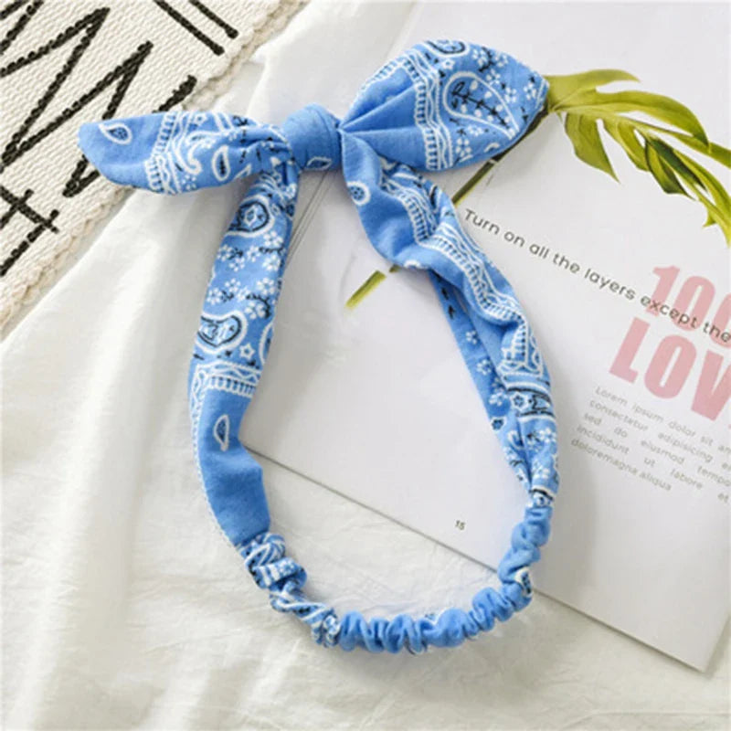 Vintage Boho Suede Headbands for Women – Soft Solid Print Cross Knot Elastic Hairbands & Bandanas for Girls