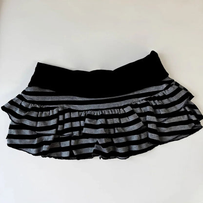Women’s Y2K Striped Mini Skirt - Color Block A-Line Street Style Fashion Skirt