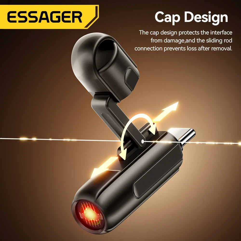 Essager 2-in-1 Type-C Mini Lighter - Portable USB-C Electric Lighter with Air Blowing Function for Outdoor Safety