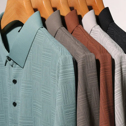 Men's Printed Business Casual Polo Shirt - 2026 Short Sleeve Breathable Fashion Top