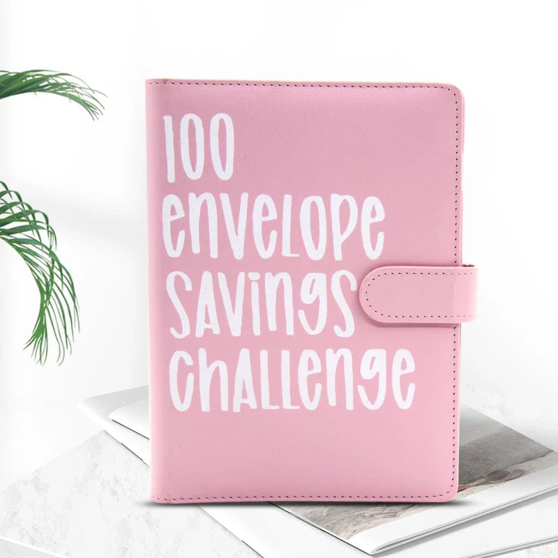 100 Envelope Challenge Binder – Savings Challenge Loose-Leaf Budget Binder with Cash Envelopes, Money Organizer System