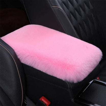 Cute Plush Car Armrest Cover – Warm Center Console Cushion Pad for Auto Interior Decor (Universal Fit)