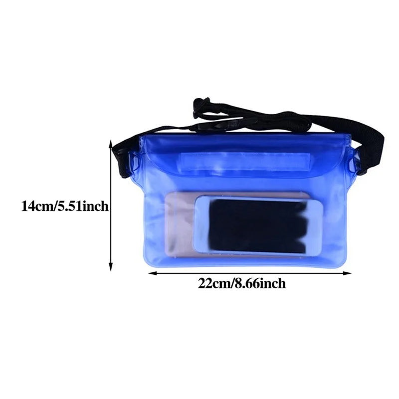 Waterproof Swimming Waist Bag - Sealed Dry Phone Case for Diving, Skiing, Boating, Beach & Water Sports