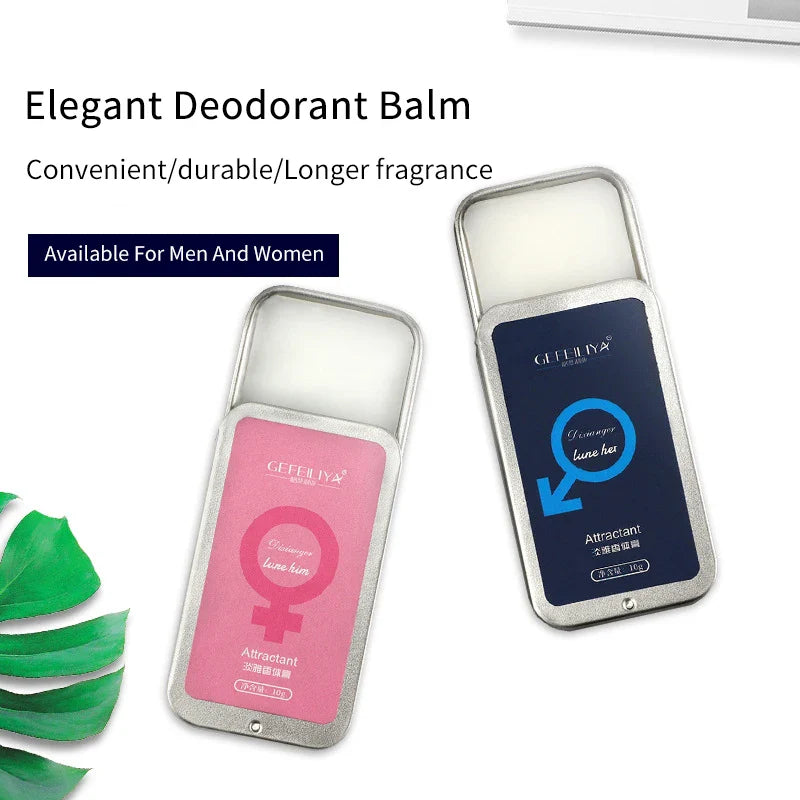 Unisex Pheromone Solid Perfume Balm – 10g Long-Lasting Fragrance & Deodorant, Portable Body Cologne for Men & Women