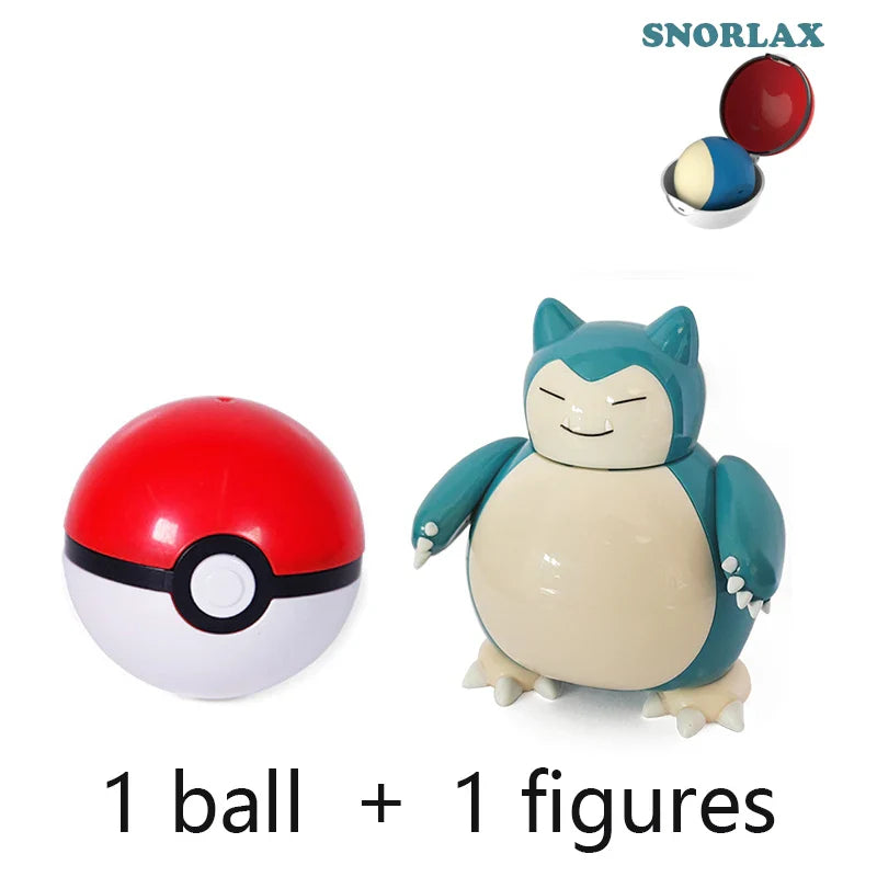 New Pokémon Action Figures – Pikachu, Charizard & Greninja Pocket Monster Poké Ball Deformation Toys for Kids Birthday Gifts