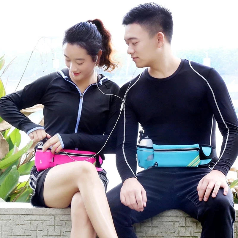 Waterproof Running Waist Bag - Sports Fanny Pack for Men & Women with Phone & Hydration Storage