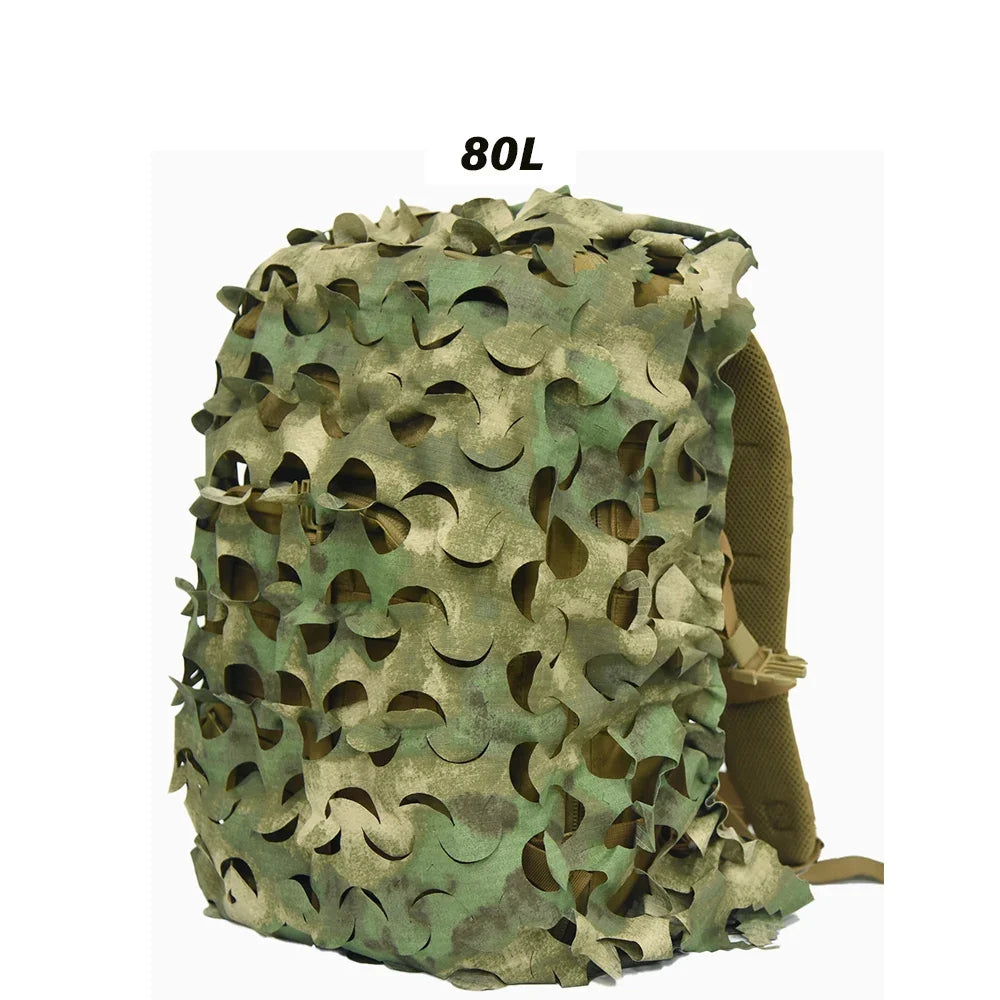 3D Camo Backpack Cover - Laser Cut Camouflage Hunting Bag Cover for 60L/80L Packs, Paintball & Outdoor Gear