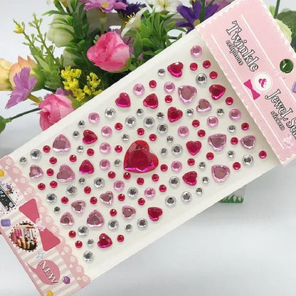 Glitter Face Rhinestone Stickers - Kids Eye & Face Diamond Jewels for Festival Makeup, Parties & Creative Looks